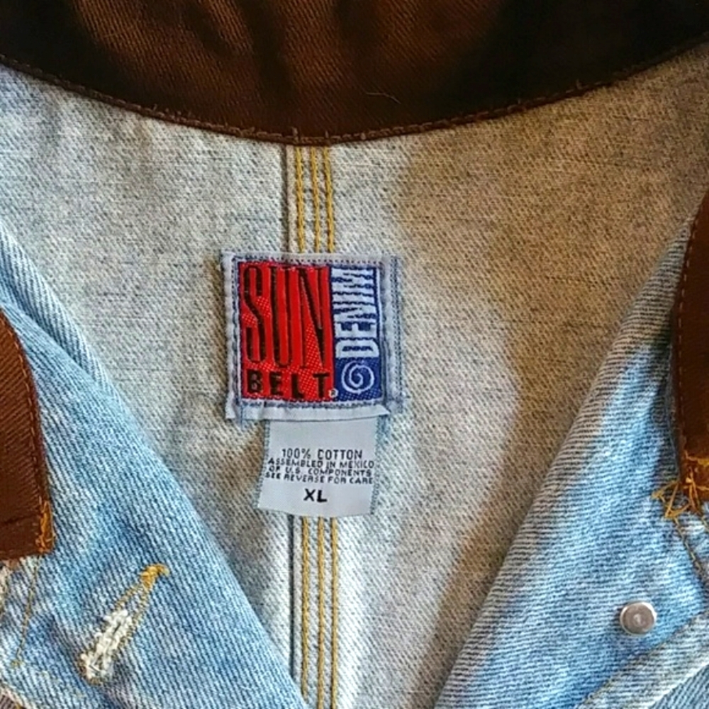 Sz XL Vintage Sunbelt Denim Handpainted Coat - Picture 6 of 8